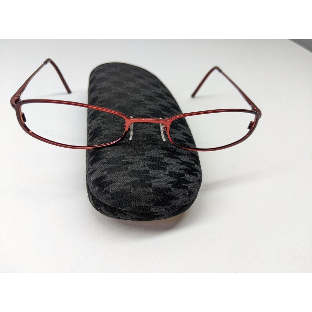 Max Mara Eyeglass Frames 130 MM205 996 Metal Red-pre-owned  W/Max Mara Case